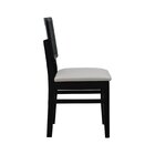 Cadeira Lyon Madeira Maciça Encosto Telinha Assento Estofado