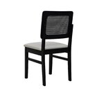 Cadeira Lyon Madeira Maciça Encosto Telinha Assento Estofado