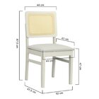 Cadeira Lyon Madeira Maciça Encosto Telinha Natural Assento E