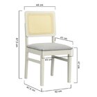 Cadeira Lyon Madeira Maciça Encosto Telinha Natural Assento E