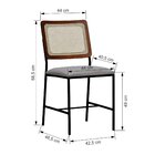 Cadeira Lyon Metal Encosto Anatômico Telinha Natural Assento