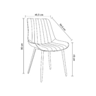 Cadeira Madeira e Metal TAINA 80x46,5x59,5cm Preto Rivatti