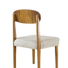 Cadeira Madeira Maciça Assento Estofado Encosto Arredondado