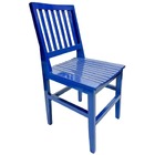 Cadeira Madeira Maciça Azul Jantar Cozinha