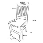 Cadeira Madeira Maciça Azul Jantar Cozinha