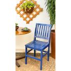 Cadeira Madeira Maciça Azul Jantar Cozinha