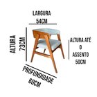 Cadeira Madeira Maciça Com Encosto E Assento Anatômico Estofa