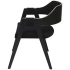 Cadeira Madeira Maciça Estofada Donna Preto