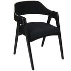 Cadeira Madeira Maciça Estofada Donna Preto