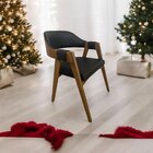 Cadeira Madeira Maciça Estofada Donna Preto