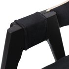 Cadeira Madeira Maciça Estofada No Linho Donna Preto