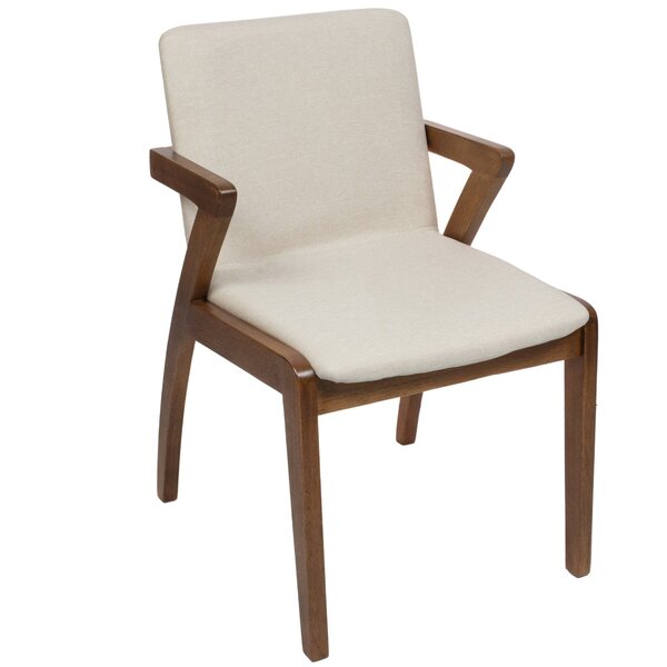 Cadeira Madeira Maciça Estofado No Linho Berlim Pinhão