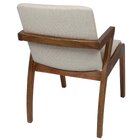 Cadeira Madeira Maciça Estofado No Linho Berlim Pinhão