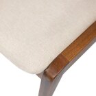 Cadeira Madeira Maciça Estofado No Linho Berlim Pinhão