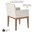 Cadeira Madeira Maciça Eva Com Braços Estofados Em Courino Ca