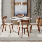 Cadeira Madeira Maciça Linho Rafa Yescasa Castanho