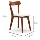 Cadeira Madeira Maciça Linho Rafa Yescasa Castanho