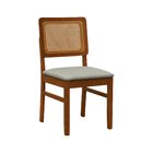 Cadeira Madeira Maciça Lyon Encosto Telinha Amêndoa Assento E
