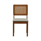 Cadeira Madeira Maciça Lyon Encosto Telinha Amêndoa Assento E