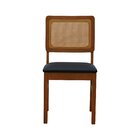 Cadeira Madeira Maciça Lyon Encosto Telinha Amêndoa Assento E