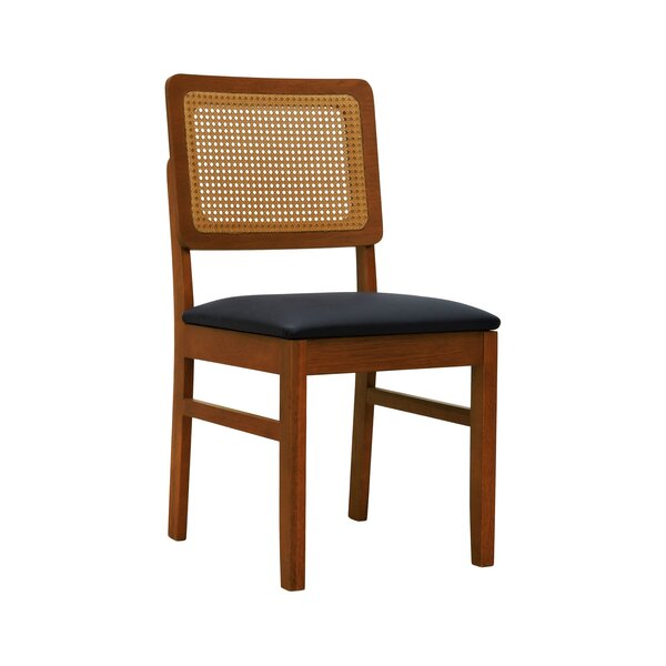 Cadeira Madeira Maciça Lyon Encosto Telinha Amêndoa Assento E