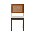 Cadeira Madeira Maciça Lyon Encosto Telinha Amêndoa Assento E