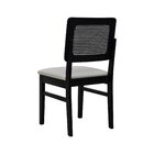 Cadeira Madeira Maciça Lyon Encosto Telinha Assento Estofado