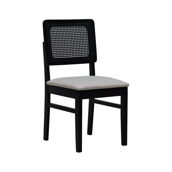 Cadeira Madeira Maciça Lyon Encosto Telinha Assento Estofado