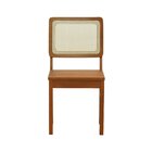 Cadeira Madeira Maciça Lyon Encosto Telinha Natural - Amêndoa