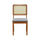 Cadeira Madeira Maciça Lyon Encosto Telinha Natural - Amêndoa