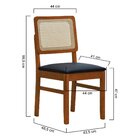 Cadeira Madeira Maciça Lyon Encosto Telinha Natural Assento E