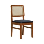 Cadeira Madeira Maciça Lyon Encosto Telinha Natural Assento E