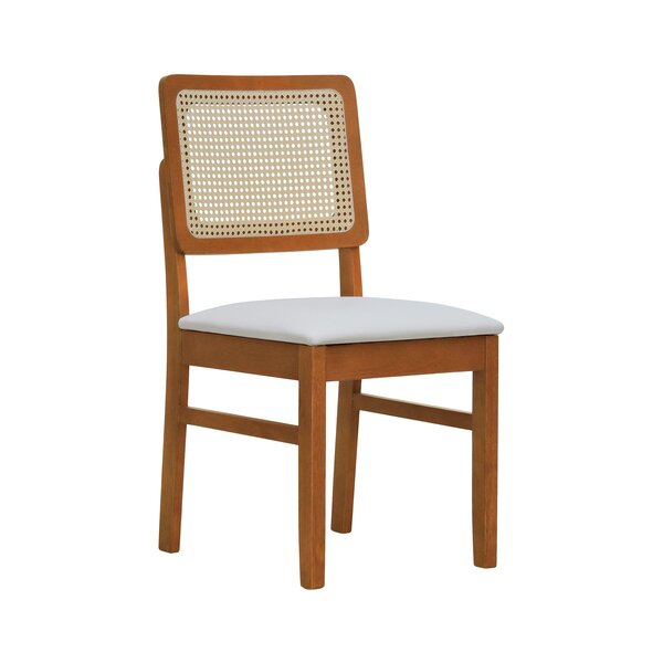 Cadeira Madeira Maciça Lyon Encosto Telinha Natural Assento E