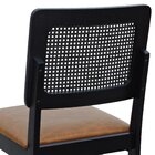 Cadeira Madeira Maciça Lyon Encosto Telinha - Preto Assento E