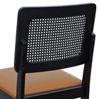 Cadeira Madeira Maciça Lyon Encosto Telinha - Preto Assento E