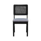 Cadeira Madeira Maciça Lyon Encosto Telinha - Preto Assento E