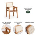 Cadeira Madeira Maciça Paglia  Mel