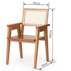 Cadeira Madeira Maciça Paglia  Mel