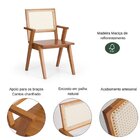 Cadeira Madeira Maciça Paglia  Mel