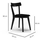 Cadeira Madeira Maciça Rafa Yescasa Preto