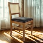 Cadeira Madeira Maciça Tela Indiana Para Sala De Jantar Natur