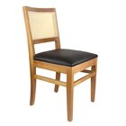 Cadeira Madeira Maciça Tela Indiana Para Sala De Jantar Natur