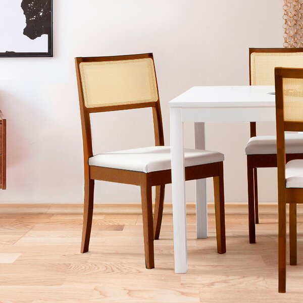 Cadeira Madeira Maciça Tiê Cabecasa Madeiraoriginals Amêndoa/