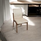 Cadeira Madeira Maciça Verniz Estofado Linho Aveludado Anna C