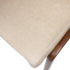 Cadeira Madeira Maciça Verniz Estofado Linho Aveludado Anna C