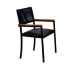Cadeira Madri Com Braço Preta