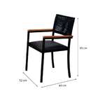 Cadeira Madri Com Braço Preta