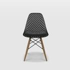 Cadeira Maglia Dsw Preto Empório  Base Madeira