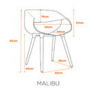 Cadeira Malibu - Preta