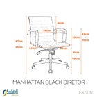 Cadeira Manhattan Black Diretor - Caramelo